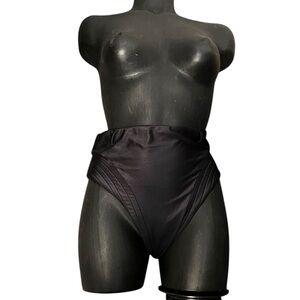 DEVON WINDSOR Black Textured Bikini Bottom